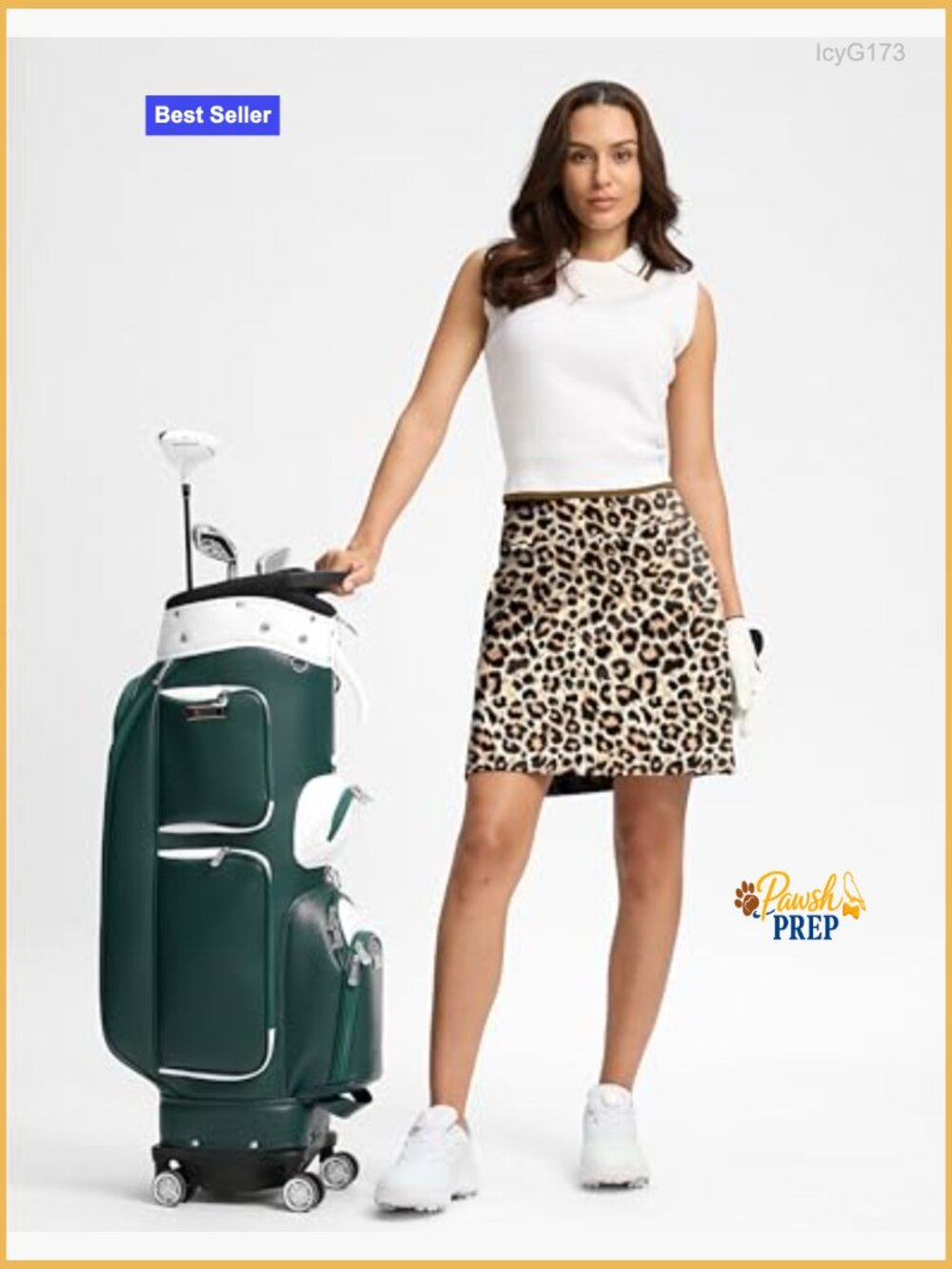 High Waisted Skort with Pockets 18" Knee Length Golf Tennis Skirt - Picture 6 of 7